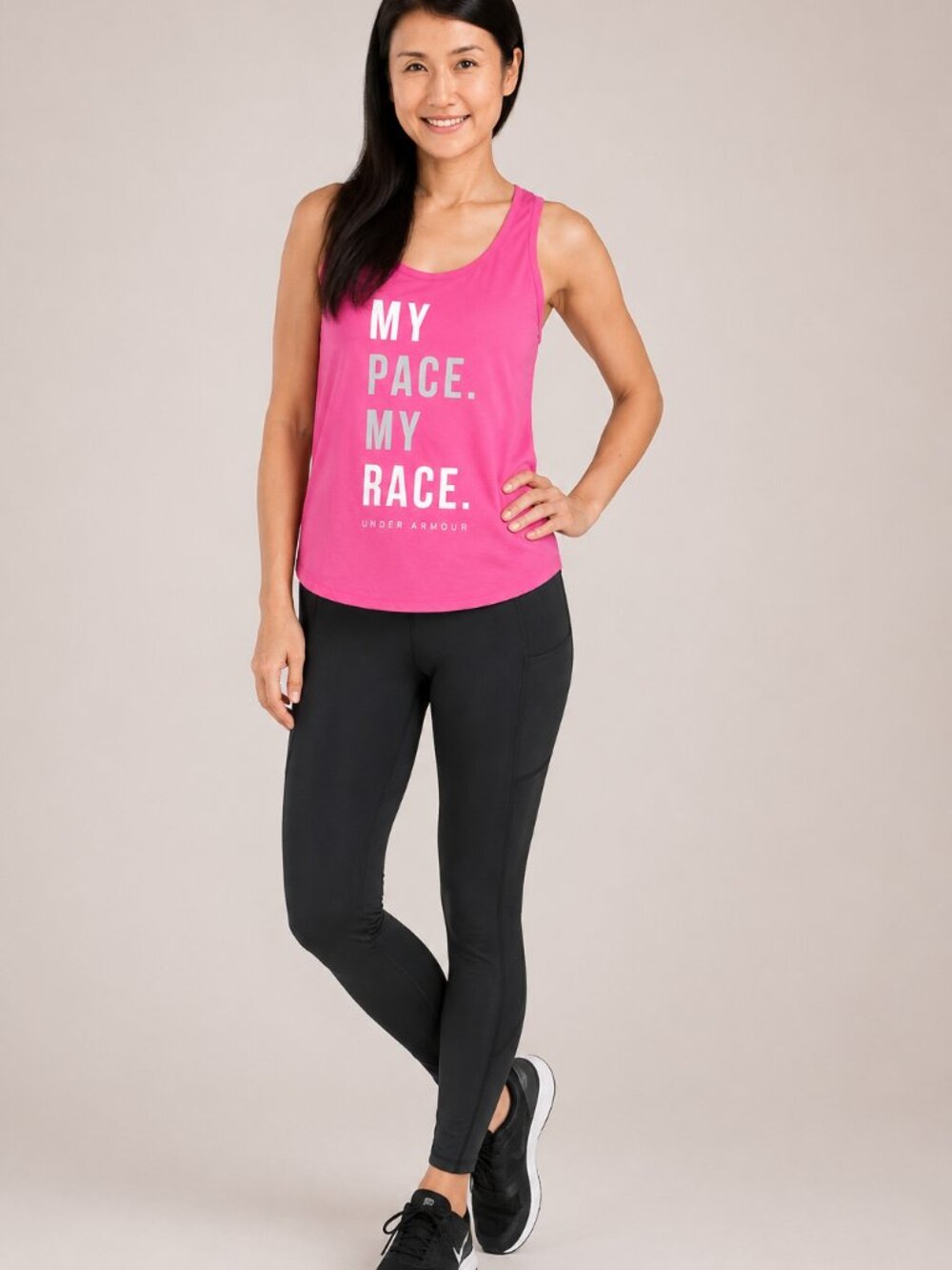 Under Armour Hot Pink Runner Tank Top - Athletic, Workout